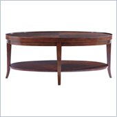 Stanley Furniture Hudson Street Oval Wood Top Coffee Table Set in Warm Cocoa