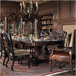 Stanley Furniture Grand Continental Fondamenta Formal DiningTable in Antique Terra Finish