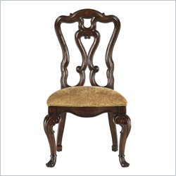Stanley Furniture Grand Continental Florentine Fabric Side Chair in Antique Terra Finish