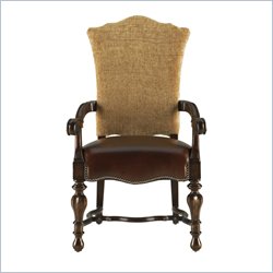 Stanley Furniture Grand Continental Padrona Upholstered Arm Chair in Antique Terra Finish