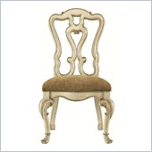 Stanley Furniture Grand Continental Florentine Fabric Side Chair in Antique Panna Finish