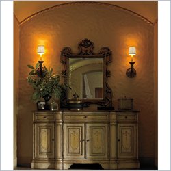 Stanley Furniture Grand Continental Ornamental Mirror in Antique Florentine Gold Finish