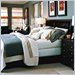Stanley Furniture American Modern Upholstered Brown Leather Low Profile Bed