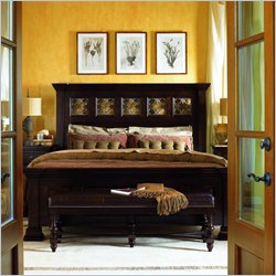 Stanley Furniture Toluca Lake Santa Monica Panel Bed in Dark Espresso Finish