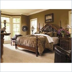 Stanley Furniture Tre Venti Toscana Poster Bed in Caramel Finish