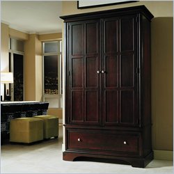 Stanley Furniture American Modern Maple TV/Wardrobe Armoire in Deep Merlot