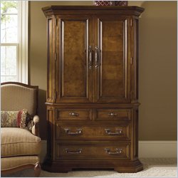 Stanley Furniture Tre Venti TV/Wardrobe Armoire in Distressed Caramel