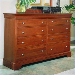 Stanley Furniture Translation Cherry Tall 8 Drawer Double Dresser