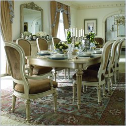 Stanley Furniture Serafina La Scala Ash Leg Table in Frosty Almond