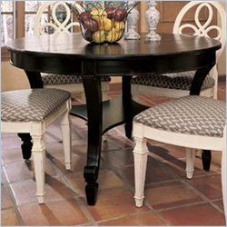 Stanley Furniture Portofino Round Dining Table Set in Black Finish