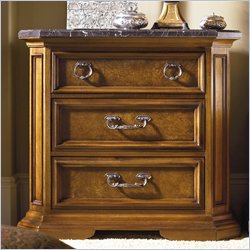 Stanley Furniture Tre Venti Marble Top Bachelor's Chest/Nightstand in Caramel Finish