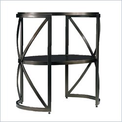 Stanley Furniture Signatures Continuum Oval Metal Lamp Table-Amaretto Cherry