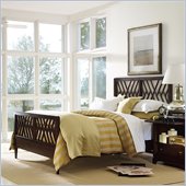 Stanley Furniture Signatures Continuum Chippendale Queen Panel Bed in Amaretto Cherry Finish