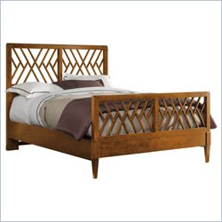 Stanley Furniture Signatures Continuum Chippendale Panel Bed in Candlelight Cherry Finish