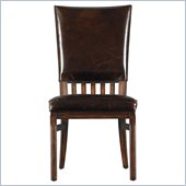 Stanley Furniture Modern Craftsman Morris School Side Chair in Saddle