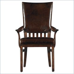 Stanley Furniture Modern Craftsman Morris School Arm Chair in Saddle