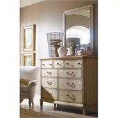 Stanley Furniture Portfolio European Cottage Dressing Chest and Mirror in White