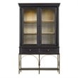 ADD TO YOUR SET: Stanley Furniture Arrondissement Salon Cercle Cabinet Bookcase in Rustic Charcoal