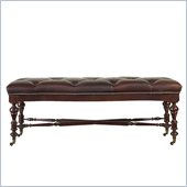 Stanley Furniture City Club Days End Leather Bed End Bench in Blair