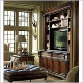 Stanley Furniture City Club Country Estate Media Console with Bookcase Hutch in Blair