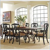 Stanley Furniture Portfolio Rustica Dining Harvest Table 7 Piece Dining Set in Sorrel and Raven
