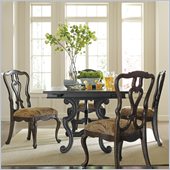Stanley Furniture Portfolio Rustica Dining Harvest Table 5 Piece Dining Set in Raven