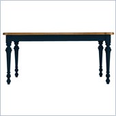 Stanley Furniture Coastal Living Cottage Rectangular Leg Table with Boardwalk Top in Navy