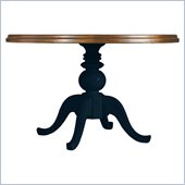 Stanley Furniture Coastal Living Cottage 48 Round Pedestal Table with Boardwalk Top in Navy