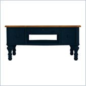 Stanley Furniture Coastal Living Cottage Storage Cocktail with Boardwalk Top in Navy
