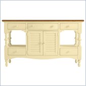 Stanley Furniture Coastal Living Cottage Buffet with Boardwalk Top in Lemon Twist