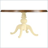 Stanley Furniture Coastal Living Cottage 54 Round Pedestal Table with Boardwalk Top in Lemon Twist