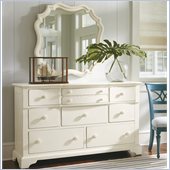 Stanley Furniture Coastal Living Cottage Getaway Triple Dresser and Mirror Set in Shell