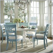Stanley Furniture Coastal Living Cottage 48 Round Dining Set in Sand Dollar and High Tide