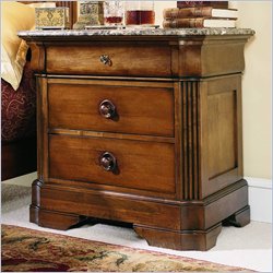 Stanley Furniture Provincia Marble Top Maple Bachelor's Chest in Golden Distressed Finish
