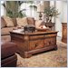 Stanley Furniture Provincia Birch Storage Cocktail Table in Golden Distressed Finish