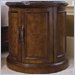 Stanley Furniture Tre Venti Caramel Round Door Storage End Table with Natural Marble Top
