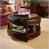 Stanley Furniture Wainwright Birch Ambassador's Leather Round Coffee Table