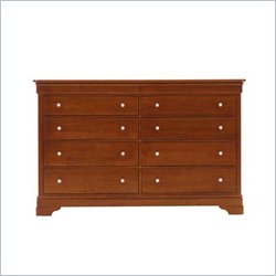 Stanley Furniture Louis Louis 10 Drawer Cherry Double Dresser in Grand Marnier