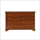 Stanley Furniture Louis Louis 10 Drawer Cherry Double Dresser in Grand Marnier