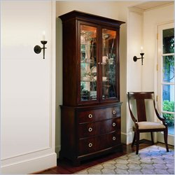 Stanley Furniture Beau Nouveau Walnut Wilshire China Cabinet in Espresso