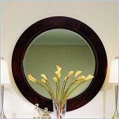 Stanley Furniture Beau Nouveau Cherry Round Wall Mirror in Espresso