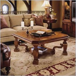 Stanley Furniture Santa Barbara Balustrade Birch Square Cocktail Table