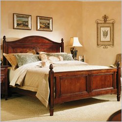 Stanley Furniture Villa Antica Panel Bed in Distressed Maple Finish