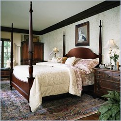 Stanley Furniture Wainwright King Poster Bed in Aged Patina Finish