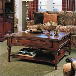 Stanley Furniture Villa Antica Birch Square Coffee Table in Distressed Finish