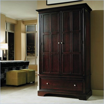 Stanley Furniture American Modern Maple TV/Wardrobe Armoire in Deep Merlot