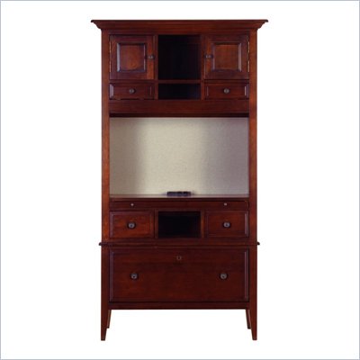 Stanley Furniture American Perspective All American Wood Bookcase Desk in Cherry