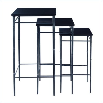 Stanley Furniture American Perspective Hearth Black Fireside Nest of Tables
