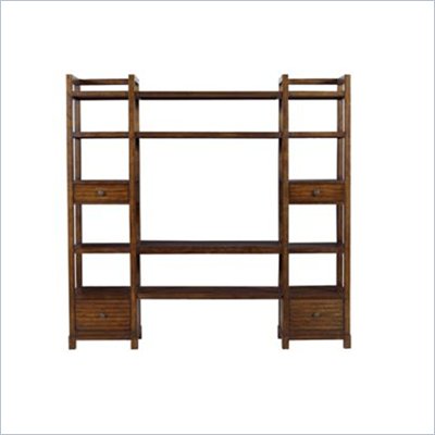 Stanley Furniture Archipelago Ripple Cay Media Bookcase in Fathom