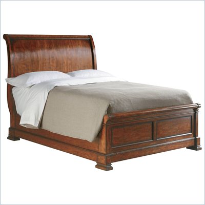 Stanley Furniture Louis Philippe Sleigh Bed in Burnished Honey